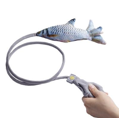 China Plush Moving Fish Toy Cat Toy Cat Flapping Kicker Interactive Simulation Catnip Dancing Fish Flippity for Cat for sale