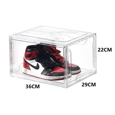 China Front Custom Acrylic Drawer Clear Stackable Shoe Box Viable Wholesale Plastic Drop Type for sale