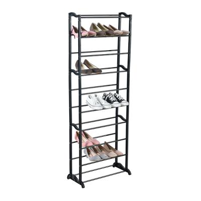 China (Size) Neway Adjustable Single Layer Living Room Furniture Diy Stainless Steel Shoe Rack Designs for sale