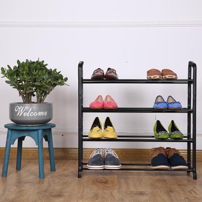 China Adjustable Shoe Shelf (Height) Home Storage Organizer 4 Layer Combination Shoe Rack Large Capacity Single Shoe Cabinet for sale