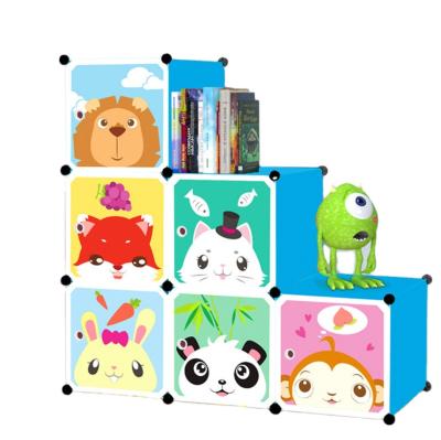 China Plastic Storage Cabinet (Size) Baby Home Adjustable 6 Cube Storage Wardrobe Furniture Children Storage for sale