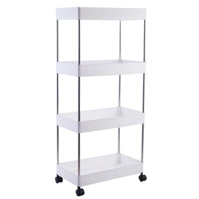 China Modern Amazon Hot Sales 3/4 Tier Rolling Shelves Utility Rack Bathroom Kitchen Trolley Storage Cart Organizer for sale