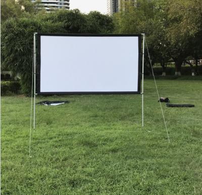 China Portable And Collapsible Foldable Projector Screen With Different Type Fabric for sale