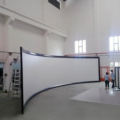 China Back View 4K HD PVC Cinema Projector Screen Fabric Home Curved Projection Screen for sale