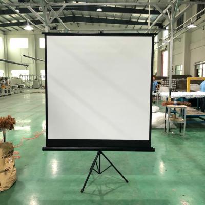 China 84 inch tripod projector stand home theater projection screen mobile tripod projection screen for sale