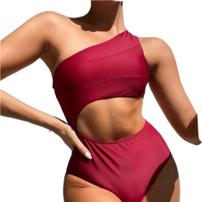 China European and American ladies new sexy luxury bikini 2021 style one shoulder breathable bikini for sale