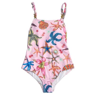 China Women Breathable Starfish Printed Luxury Sexy Designer Swimsuits Famous Brands Bikini Bathingsuits Designer One Piece Swimwear for sale