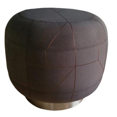 China EUROPEAN Custom Gray Style Furniture Modern Round Pumpkin Shaped Velvet Color Stool Small Sitting Chair for sale