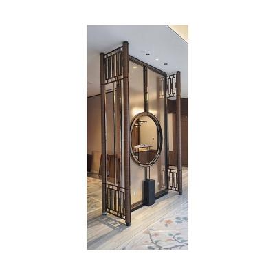 China Chinese Style Room Divider Panel Rustic Interior Decorative Room Divider Panel Screen for sale