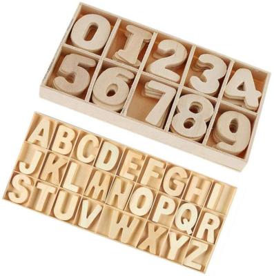 China Europe Captial Alphabet Tiles And Number Natural Educational Wooden Letters For Kid for sale