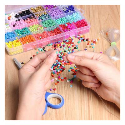 China Glass Beads For Jewelry Making DIY Set Kit Latest Design Craft Bead Set Contains Plastic Letter Beads For Bracelets Jewelry Making Loom Beads Set for sale