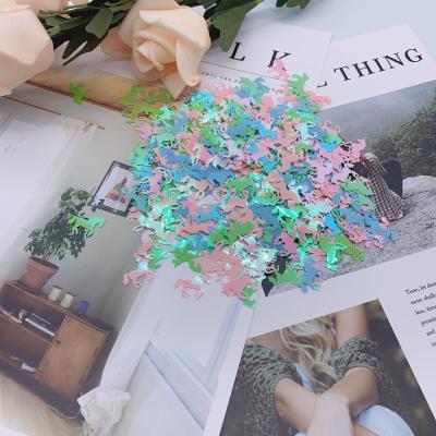 China 50g Children's Educational Colorful Eco-friendly Unicorn Loose Sequin Glitter Flake Opens For Home Wedding Decoration for sale