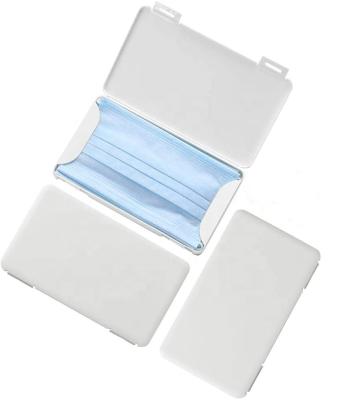 China Sustainable convenient and hygienic plastic face mask storage box to protect mask hygiene for home and outing use for sale