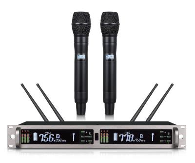 China Real Professional Headphone Microphone M-6388 UHF Diversity Digital Mixer MIC 2 Audio Console Channels KTV Microphone Handheld Wireless System for sale