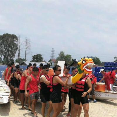 China fiberglass racing dragon boat with good quality and idbf approved 912F for sale