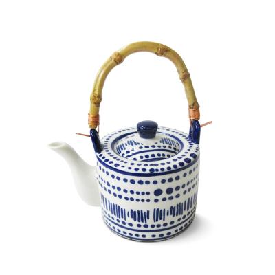 China European Style Black Art Teapot Elegant Luxury Printed Optional Customized Ceramic Teapot Multi Color Design Porcelain Teapot Viable for sale