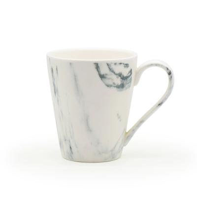 China 350cc Viable Porcelain Pad-printing Cup Coffee Mug Gray Tea Mug for sale