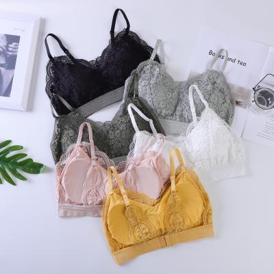 China Antibacterial mature lady lace sexy fancy bra grades high quality lace bra tube top for sale