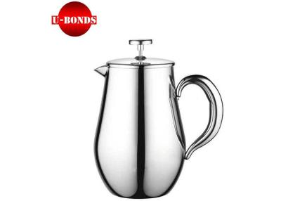 China U-banden Ss304 8 Kop 1 Liter 34 Oz-Pot van de Koffie de Franse Pers voor Huisbureau 0.8mm Franse Koffiepot Te koop