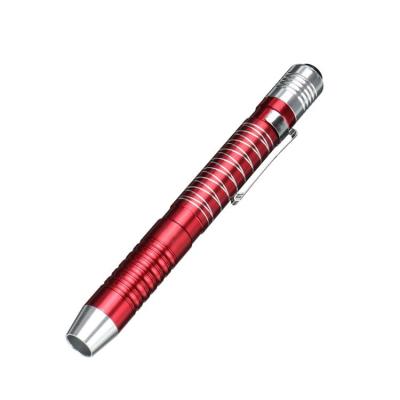 China Doctor Nurse Medical Light Dry Mini Flashlight Portable Aluminum Battery Clip Led Pen Light for sale