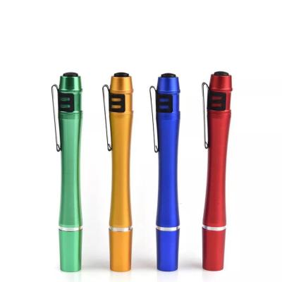 China Aluminum Portable AAA Light Doctor Nurse Medical Pen Mini Dry Battery Clip Laser Light Up Doctor Nurse Led Pen Torch Medical Light for sale