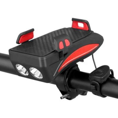 China ABS+PC 1000 Lumen USB Rechargeable Bicycle Bracket Horn Bike Light Phone Holder Waterproof for sale