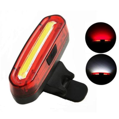 China Fashionable Waterproof Red White USB Rechargeable Bicycle Tail Light USB Decoration Bicycle Rear Light LED Lamp Cycling Rear Light for sale