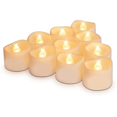 China With Timer Function Amazon Hot Selling Wave Tea Lamp LED Tea Light Warm White Flickering Flameless Battery Operated Candles With Timer for sale