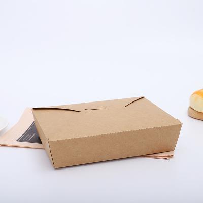 China Materials Source Manufacturers Food Grade Packaging Paper Box Customized Logo Packaging Recycled Disposable Takeout Box for sale