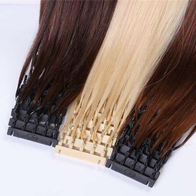 China Straight Virgin Remy Hair Extensions The Fastest Hair System Russian 6D Hair Extensions for sale