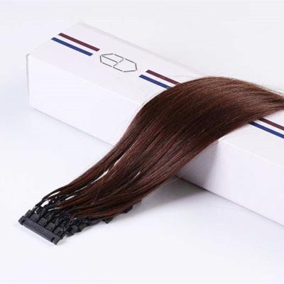 China Straight Virgin Remy Hair Extensions The Fastest Hair System Russian 6D Hair Extensions for sale