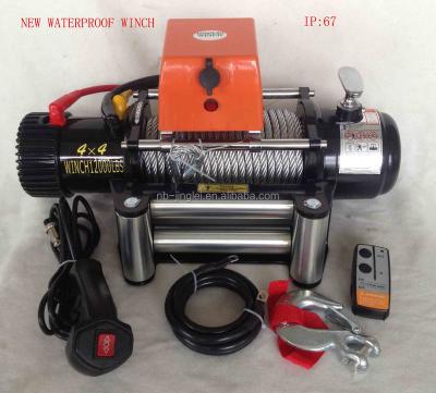 China AUTOMATIC WATERPROOF 12000lbs electric winch / electric car winch / warn winch for sale