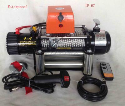 China NEW AUTOMATIC 10000lb Recovery Waterproof Off-Road Winch With Aluminum Control Box for sale