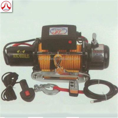 China DC 12V/24V 8000LBS AUTOMATIC Electric Synthetic Rope Winch / Nylon Rope Waterproof Offroad 4X4 Winch for sale