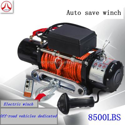 China ATV/UTV DC 12V/24V 8000LBS Electric Winch Synthetic Rope Waterproof Offroad 4X4 Winch/Nylon Rope for sale