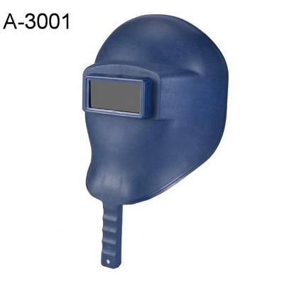 China CE EN175 Helmet Hand Shield Adjustable Welding Type With Dark Filter Blue Color Shield for sale