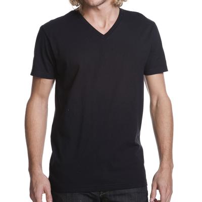 China Wholesale Cheap Anti-shrink Casual Style Men's V-Neck T-Shirt for sale