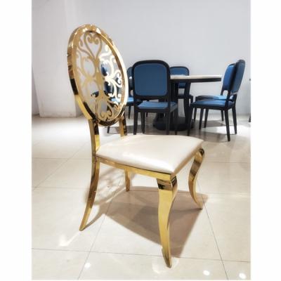 China Hot Selling Modern Wedding Banquet Or Banquet Chair High Quality Hotel Stainless Steel Furniture Modern Dining Chairs For Wedding Reception for sale