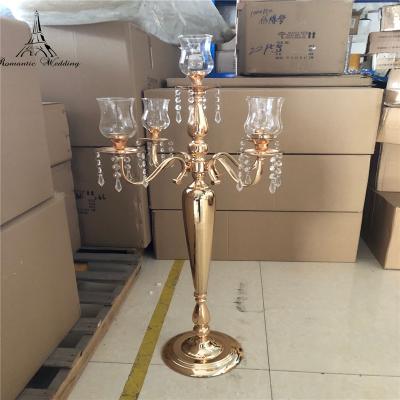 China Wedding Party Decoration 2019 New Design 5 Arm Candle Holder Table Centerpieces For Wedding Event Party Decoration for sale