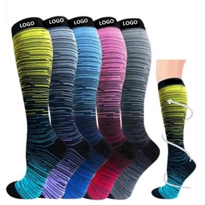 China Melenlt Breathable Compression Medical Socks For Women&Men 20-30mmhg High Knee Sock for sale