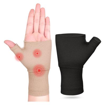 Κίνα Amazon China Hand Spandex Arthritis Gloves Workout Weightlifting Gym Exercise Training Anti Compression Fingerless Gray Passionate Magnetic Therapy Pressure For Women Pain προς πώληση