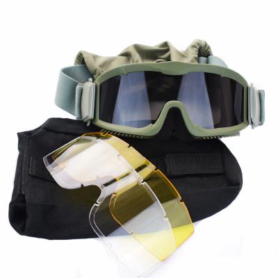 China Outdoor Soft Comfort TPU Full Frame Guangzhou 2022 Anti Dust Ballistic Tactical Desert Glass Army Sports Windproof Glass Available for sale