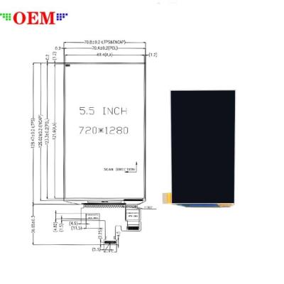 China Smart phone IPS SPI HD 5.5 inch amoled screen module lcd display with mipi I2C interface oled touch screen for smart phone for sale