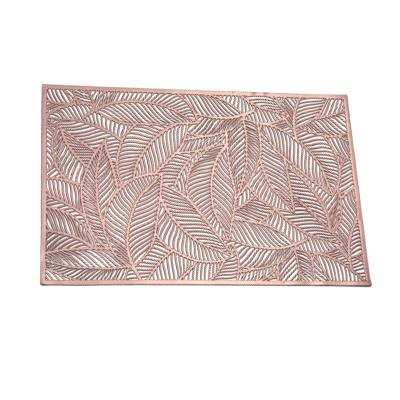 China PVC Place Mat Viable Rose Gold Silver Glitter Place Mat Dining Table Mat for sale