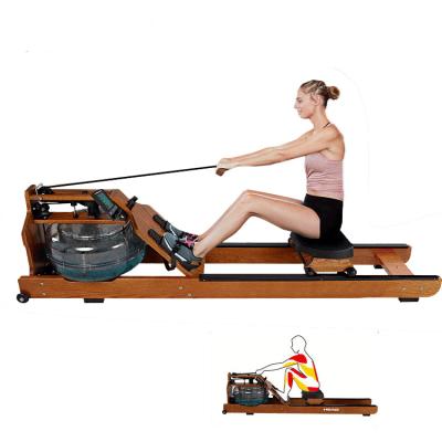 China Resistance Safe Wooden Rowing Machine Water Gym Equipment Commercial Rowing Machine for sale