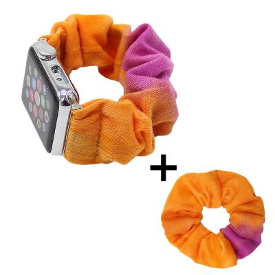 China Rubber Band Elastic Band Compatible with Apple Watch Band Scrunchie Replacement Band Compatible with 38mm 40mm for Girls for sale