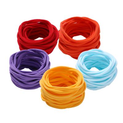 China Wholesale Multicolor Solid Color Durable Goods Cotton Fashion Velvet Bow Hair Tie Stretch Band for sale