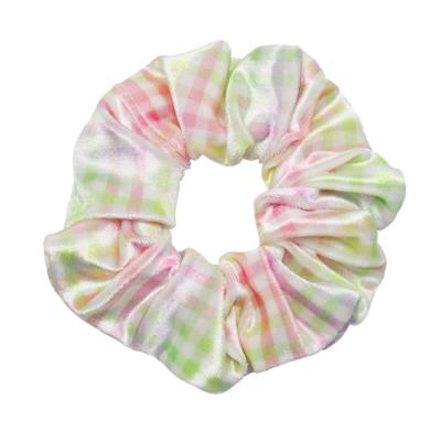 China Colorful Fashion Velvet Elastic Hair Scrunchy Scrunchise Design For Lovely Girls Hair Bands for sale