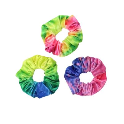 China Travel/home custom elastic hair scrunchies/travel hair scrunchies/home high quality stretch hair scrunchies/wholesale fashion hair ponytail design fabric cotton for sale