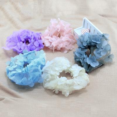 China Wholesale Fashionable Fashionable Elastic Lace Fabric Butterfly Tie Hair Scrunchies Custom Made for sale